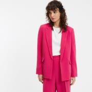 Blazer ample, sans boutonnage, en crêpe