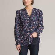 Blouse col rond imprimé cachemire, manches longues