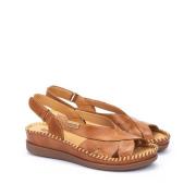Sandales semi-compensées en cuir Cadaques
