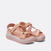 Sandales plateforme en cuir