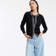 Cardigan col rond en fine maille, boutonné