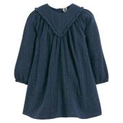 Robe manches longues en double gaze de coton