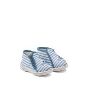 Chaussons rayés zippés