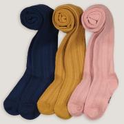 Lot de 3 collants unis torsadés