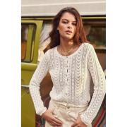 Cardigan col rond maille ajourée, MAELYS