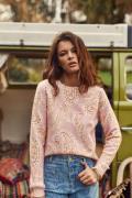Pull col rond imprimé, manches longues MELISSA