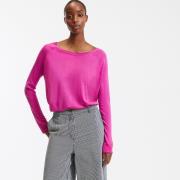 Pull col rond en maille fine, manches longues