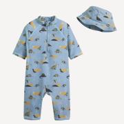 Maillot de bain combinaison et bob imprimés