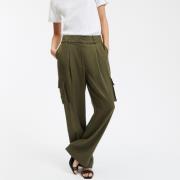Pantalon cargo droit en Lyocell