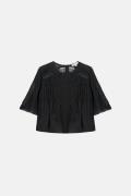 Blouse brodée col rond manches courtes, INGRID