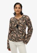 Blouse imprimée à manches longues