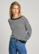 Pull rayé col rond