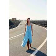 Robe longue à bretelles en Lyocell stone, RIKY