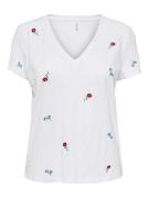 Tshirt col V, brodé