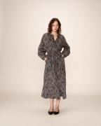 Robe longue voile de coton imprimé abstrait, PODER