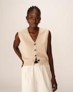Gilet sans manches, boutonné en maille PANCAKE