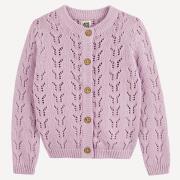 Gilet boutonné en fine maille ajourée