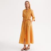 Robe longue évasée en coton