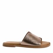 Mules plates en cuir