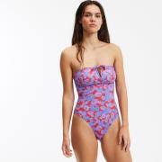 Maillot de bain 1 pièce bustier imprimé floral