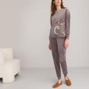 Pyjama en maille velours, motif animal
