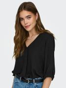 Blouse manches 3/4, col V
