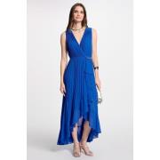 Robe longue fluide plissée