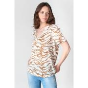 T-shirt col V en lin