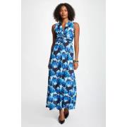 Robe longue droite imprimée