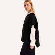 Poncho col rond en maille milano
