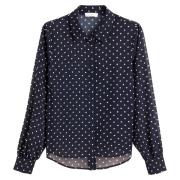 Chemise imprimée pois, manches longues