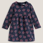 Robe manches longues en molleton, imprimé oiseaux