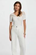 T-shirt col V, manches courtes