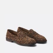 Mocassins cuir motif léopard, Signature PHILIPPINE
