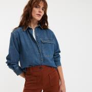 Chemise courte et oversize en denim