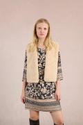 Gilet sans manches en tissu duveteux