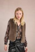 Gilet sans manches en tissu duveteux