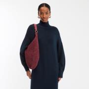Sac cabas porté épaule en cuir tressé