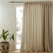 Rideau en lin doublé coton, plis flamands, Colin