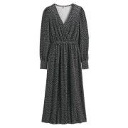 Robe longue cache-cœur, à pois