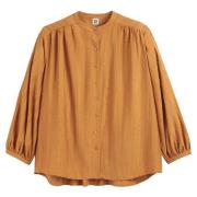 Chemise col mao, manches ballon