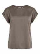 T-shirt satiné, col rond
