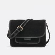 Sac besace en cuir bi-matière Signature FELICIE