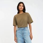 T-shirt col rond pailleté, manches courtes