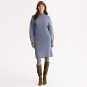 Robe pull en tricot, mi-longue, manches longues